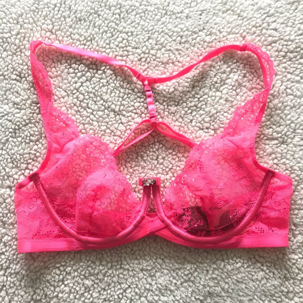 Victoria’s Secret Designer Hot Pink Crystal Bra